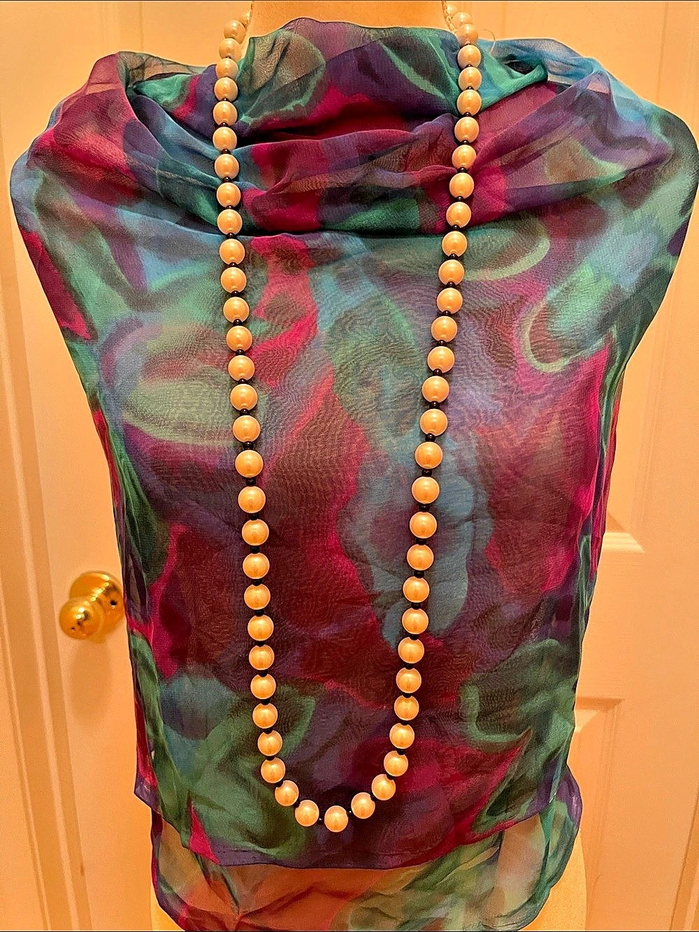Beaded Long Necklace Multicolor Like New